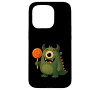 Carino ciclope mostro con lecca-lecca Custodia per iPhone 15 Pro
