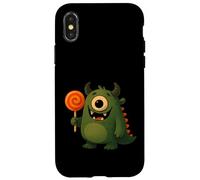 Carino ciclope mostro con lecca-lecca Custodia per iPhone X/XS