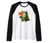 Carino ciclope Mostro con Lecca-Lecca Maglia con Maniche Raglan