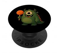 Carino ciclope mostro con lecca-lecca PopSockets PopGrip Adesivo