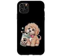 Carino Cockapoo Puppy Love Bubble Tea Kawaii Custodia per iPhone 11 Pro Max
