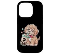 Carino Cockapoo Puppy Love Bubble Tea Kawaii Custodia per iPhone 14 Pro
