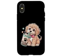 Carino Cockapoo Puppy Love Bubble Tea Kawaii Custodia per iPhone X/XS