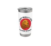 Carino Cocker Spaniel Cane I Just Really Love Cocker Spaniel Bicchiere termico in acciaio inox doppia parete