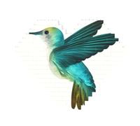 Carino colibrì Stampa Building Brick Block Puzzle - Puzzle a forma di cuore, immagine puzzle in legno