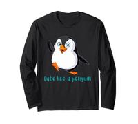 Carino Come Un Pinguino. Divertente Amante dei Pinguini. Amante degli Animali Bambini Maglia a Manica