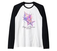 Carino Conch Star Shelling Playa Del Carmen Souvenir Maglia con Maniche Raglan