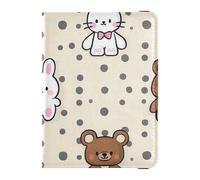Carino Conigli Animali Conigli Marrone Porta passaporto in pelle per gli uomini di viaggio per il viaggio Vaccino Card Holder Cover Combo Document Organizer Holder Accessori per gli uomini