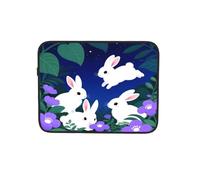 Carino Conigli Floreale Custodia per Computer Portatile Notebook Computer Tablet Valigetta Borsa da Trasporto per Lavoro 17 Pollici