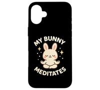 Carino coniglietto a tema "My Bunny Meditates" Custodia per iPhone 16 Plus