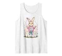 Carino Coniglietto Pasquale Ragazza Fiocco Rosa Fiocco Bubblegum Canotta