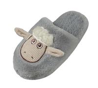 Carino coniglio pantofola donna inverno cartone animato pantofole pantofole coniglio donna comode antiderrapanti pantofole uomo pelliccia pantofole pantofole, grigio, 41 EU