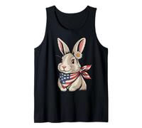 Carino Coniglio Patriottico Bandiera Americana Coniglio Canotta
