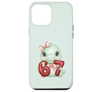 Carino Coquette Dinosaur 67 Meme Six Seven Dino Ragazza Donne Custodia per iPhone 12 Pro Max