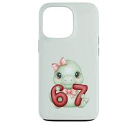Carino Coquette Dinosaur 67 Meme Six Seven Dino Ragazza Donne Custodia per iPhone 13 Pro