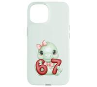 Carino Coquette Dinosaur 67 Meme Six Seven Dino Ragazza Donne Custodia per iPhone 15