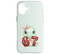 Carino Coquette Dinosaur 67 Meme Six Seven Dino Ragazza Donne Custodia per iPhone 16 Plus