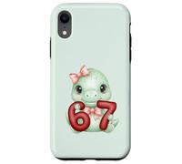 Carino Coquette Dinosaur 67 Meme Six Seven Dino Ragazza Donne Custodia per iPhone XR