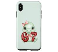 Carino Coquette Dinosaur 67 Meme Six Seven Dino Ragazza Donne Custodia per iPhone XS Max