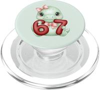 Carino Coquette Dinosaur 67 Meme Six Seven Dino Ragazza Donne PopSockets PopGrip per MagSafe