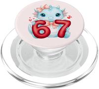 Carino Coquette Drago 67 Meme Sei Sette Amore Donne Ragazza PopSockets PopGrip per MagSafe
