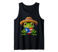 Carino Coquí Puerto Rico Bandiera Rana Puerto Rico Orgoglio Tropicale Canotta