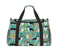 Carino Corgi Borsone Da Viaggio Weekend Borsa Weekender Pernottamento Carry On Borsa A Mano Allenamento Sport Ospedale