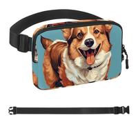 Carino Corgi Dog-1200 - Marsupio unisex alla moda, stile sportivo, sottile, alla moda, per jogging, escursionismo, escursionista, donna e uomo, Multicolore 08, 1.5x9.0x5.9in/4x23x15cm