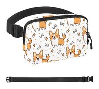 Carino Corgi Dog-33 - Marsupio unisex, alla moda, per jogging, escursionismo, escursionismo, donna, uomo, Multicolore 07, 1.5x9.0x5.9in/4x23x15cm