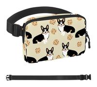 Carino Corgi Dog-33 - Marsupio unisex, alla moda, per jogging, escursionismo, escursionismo, donna, uomo, Multicolore 03, 1.5x9.0x5.9in/4x23x15cm