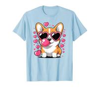 Carino Corgi Dog Heart Occhiali da Sole San Valentino Puppy Love Maglietta