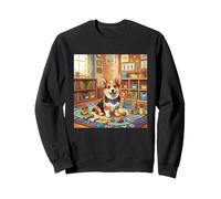 Carino Corgi Scuola Scuola Puppy Learning Scena Felpa