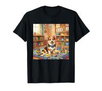 Carino Corgi Scuola Scuola Puppy Learning Scena Maglietta