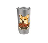 Carino Corgi Spaghetti Pasta Amante Bicchiere termico in acciaio inox doppia parete
