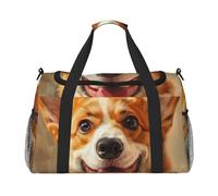Carino Corgi Stampa Ampio Spazio Viaggio Duffle Bags Grande Capacità Mano Borsa Da Viaggio Per Il Weekend Aereo