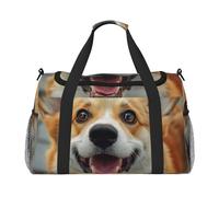 Carino Corgi Stampa Ampio Spazio Viaggio Duffle Bags Grande Capacità Mano Borsa Da Viaggio Per Il Weekend Aereo