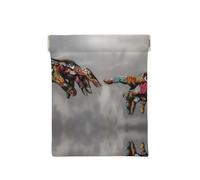 Carino Corgi stampa portamonete in pelle per uomo, portamonete per donne, mini portafoglio per contanti, Mano di graffiti, Taglia unica, Portamonete