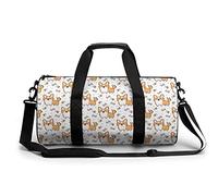 Carino Corgis Dog Bones Borsa da Palestra Portatile per Donne E Uomini Borsone da Viaggio per Sport Stampa Gymbag Divertente Yoga Bag