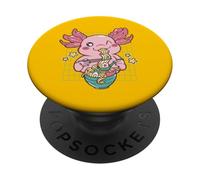 Carino Creatura del Mare Mangiare Ramen Kawaii Art Anime PopSockets PopGrip Adesivo