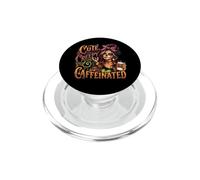 Carino, Creepy & Caffeinated Halloween Sugar Skull Coffee Girl PopSockets PopGrip per MagSafe