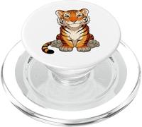 Carino cucciolo di tigre Kawaii Bengala Tiger Jungle Graphic PopSockets PopGrip per MagSafe