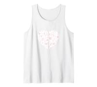 Carino Cuori Floreali Modello Rosa Love Grafica Minimalista Canotta