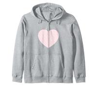 Carino Cuori Modello San Valentino Rosa Amore Grafica minimalista Felpa con Cappuccio