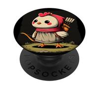 Carino Cupido Pollo Cerca Animali e Amanti Dell'amore PopSockets PopGrip Adesivo