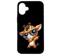 Carino Dab Giraffa Divertente Cartoon Animale Con Occhiali Custodia per iPhone 16 Plus
