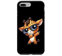 Carino Dab Giraffa Divertente Cartoon Animale Con Occhiali Custodia per iPhone 7 Plus/8 Plus