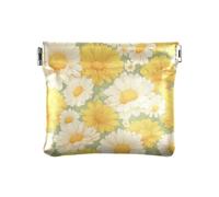 Carino Daisy Bianco Giallo Donna Piccola Pelle Cambiare Borsa Comodo Trucco Periodo Borsa per Ragazze Donne Signore