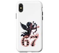Carino Dark Gothic Valentine 67 - Cupido Freccia Anti Love Meme Custodia per iPhone X/XS