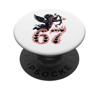 Carino Dark Gothic Valentine 67 - Cupido Freccia Anti Love Meme PopSockets PopGrip Adesivo