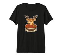 Carino Deer Spaghetti Pasta Amante Maglietta Premium